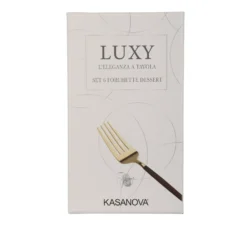 Set 6 forchettine bordeuax champagne Luxy