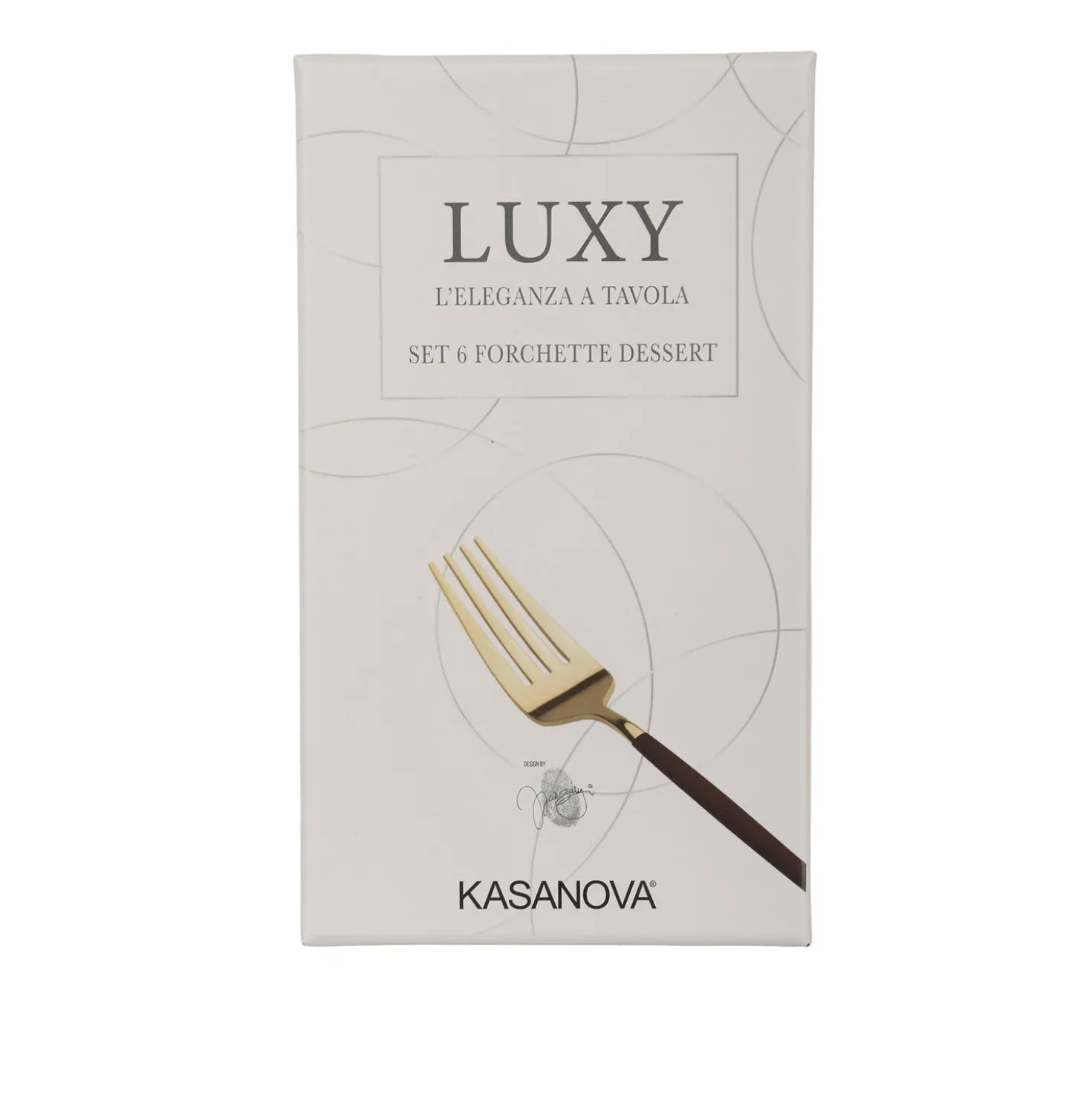 Set 6 forchettine bordeuax champagne Luxy