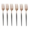 Set 6 forchettine nero e rosa gold Luxy