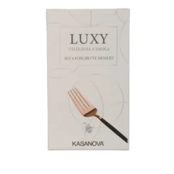 Set 6 forchettine nero e rosa gold Luxy