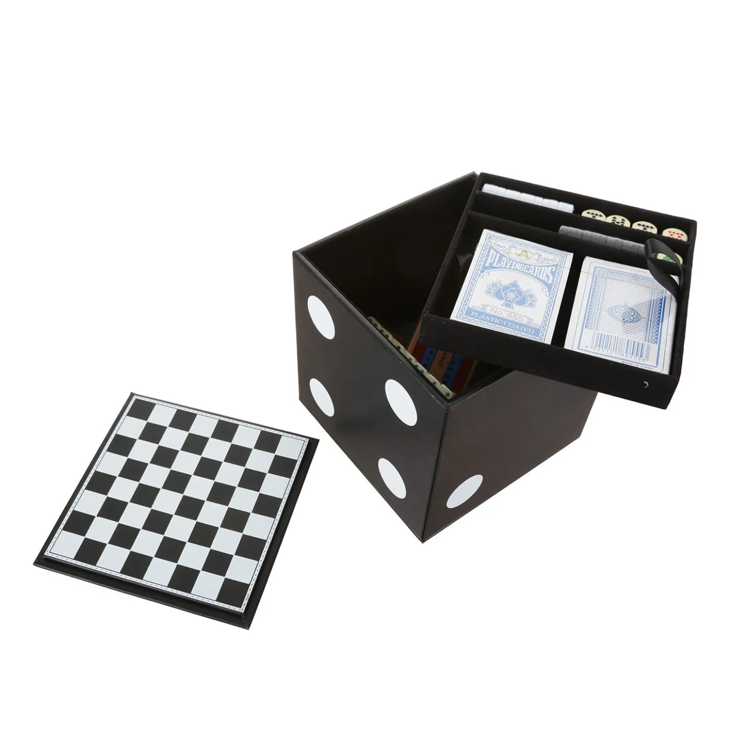 Set 6 giochi in 1 con poker, dama e scacchi
