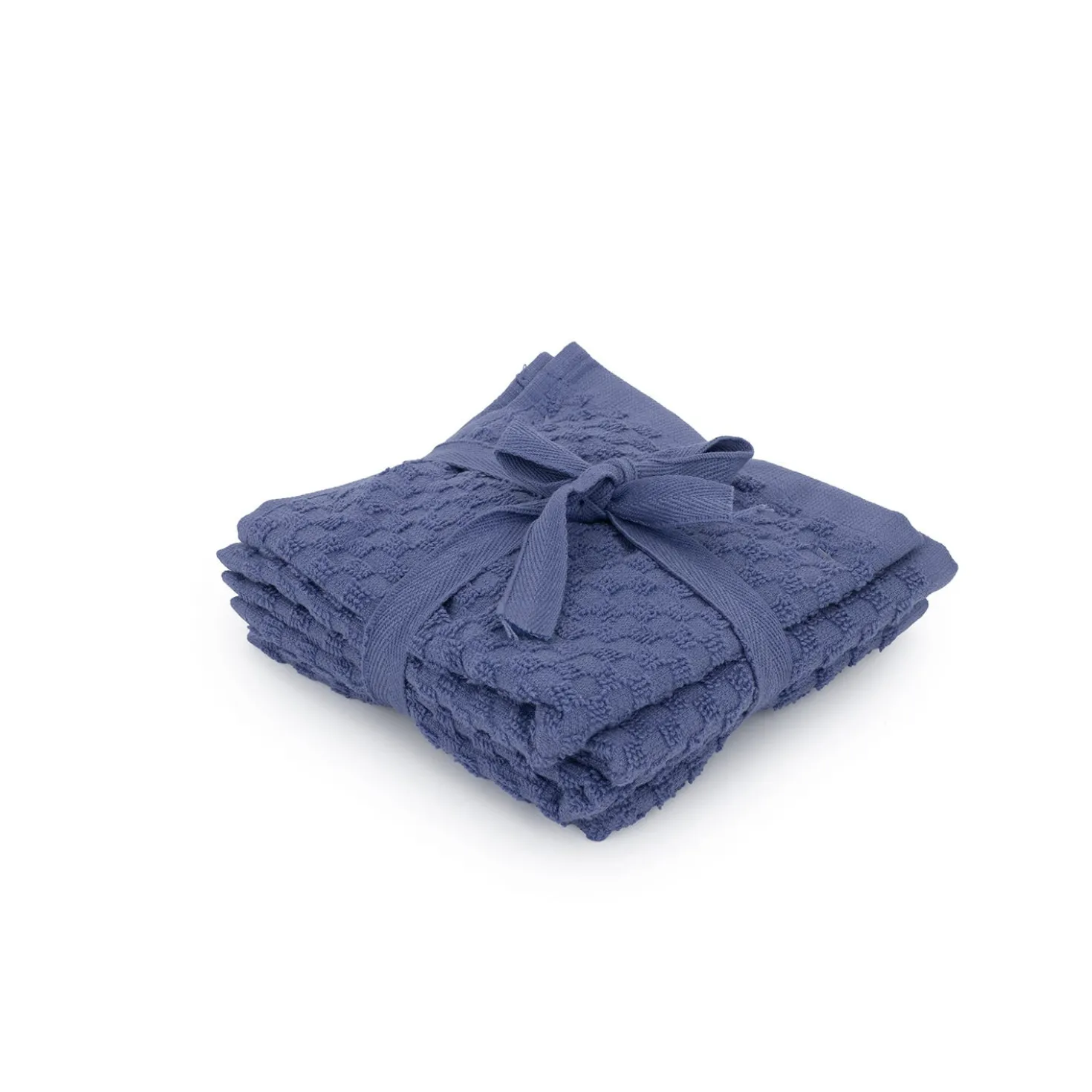 Set 4 lavette asciugamani 30x30 cm blu Basic