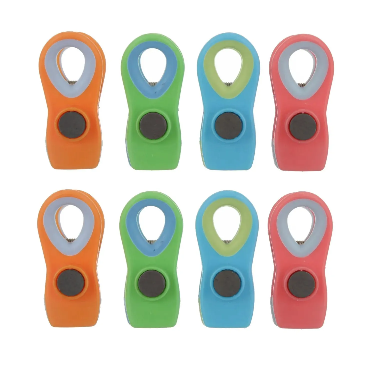 Set 8 mollette colorate chiudipacco magnetiche Baker's Secret