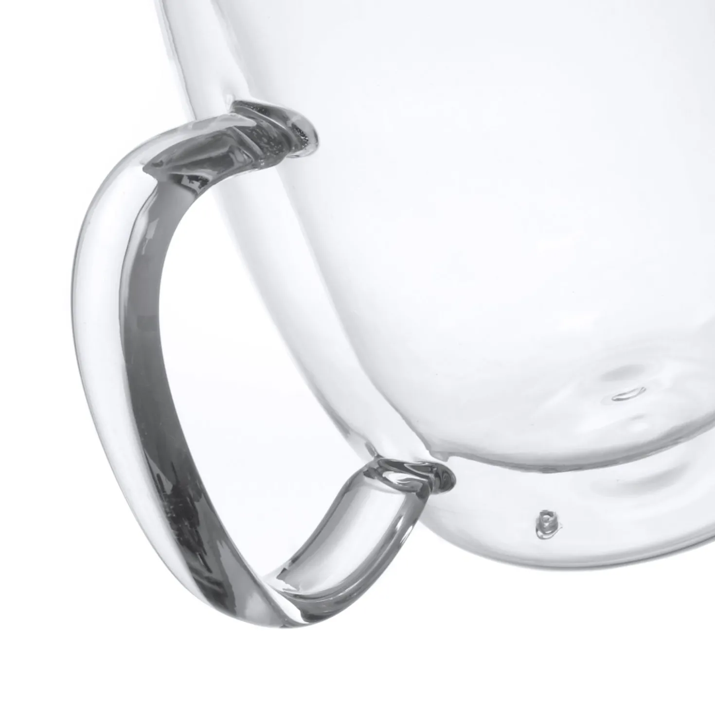 Set 2 mug da 280 ml, in vetro borosilicato da 12x8,5x11,5 cm