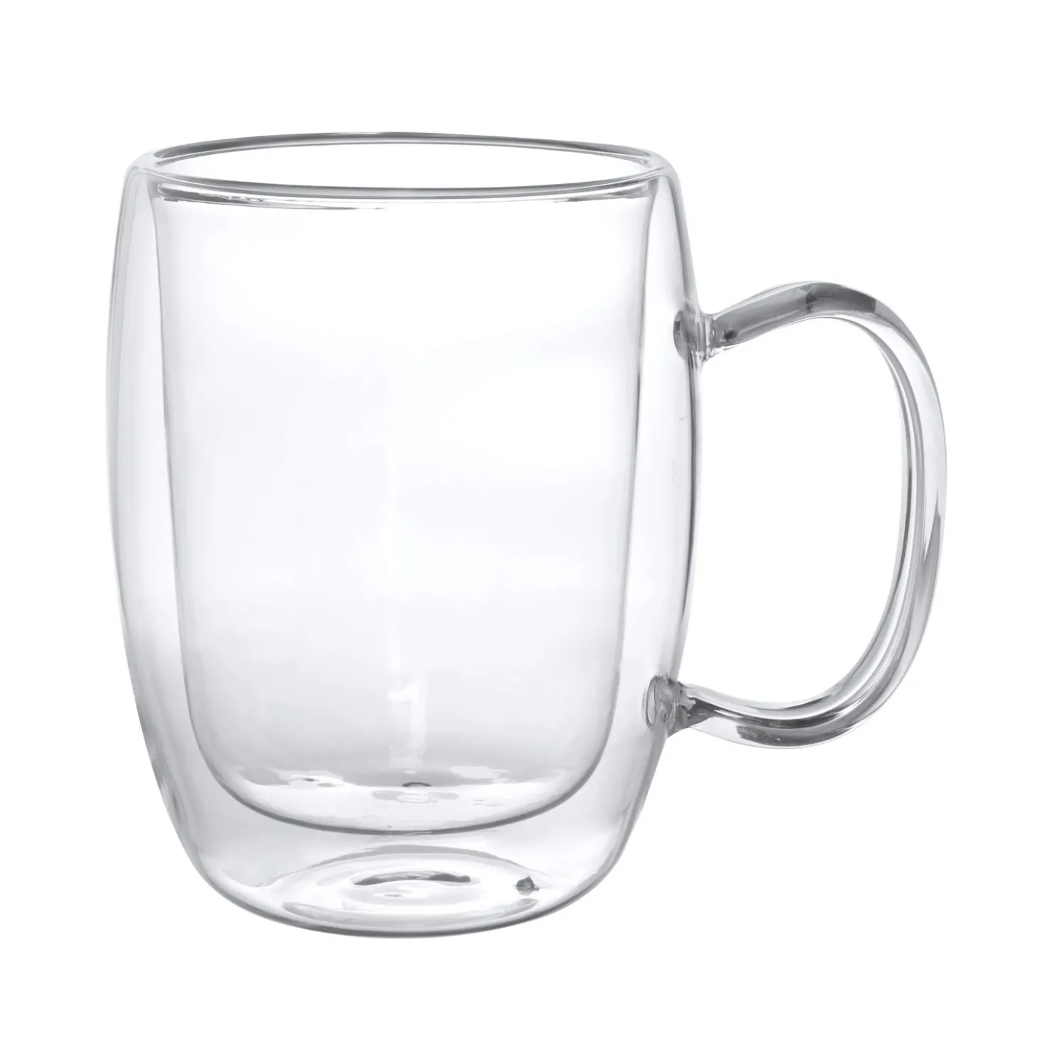 Set 2 mug da 280 ml, in vetro borosilicato da 12x8,5x11,5 cm