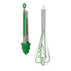 Set natalizio pinza e frusta silicone verde