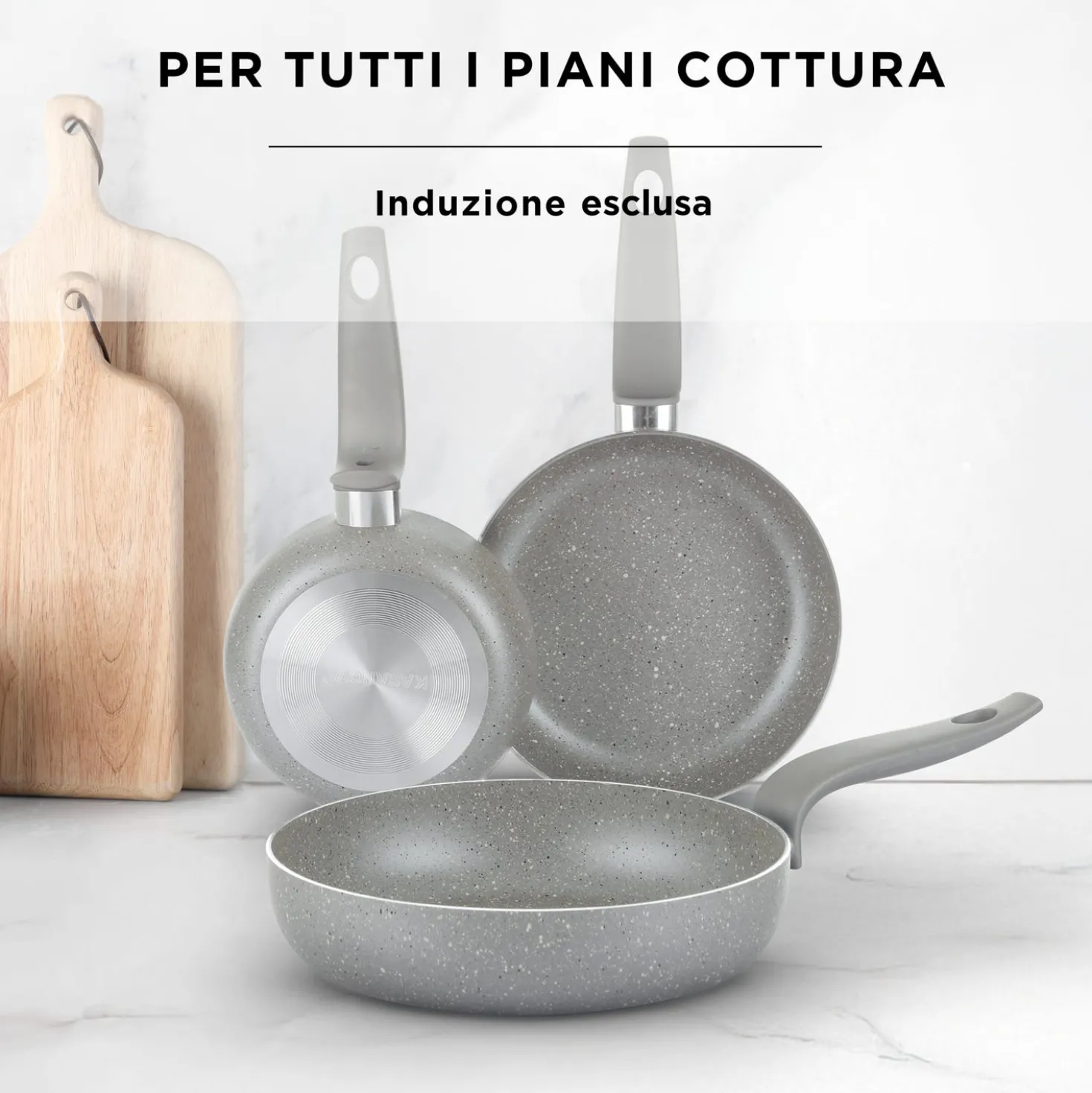 Set 3 padelle antiaderenti 20, 26 e 30 cm