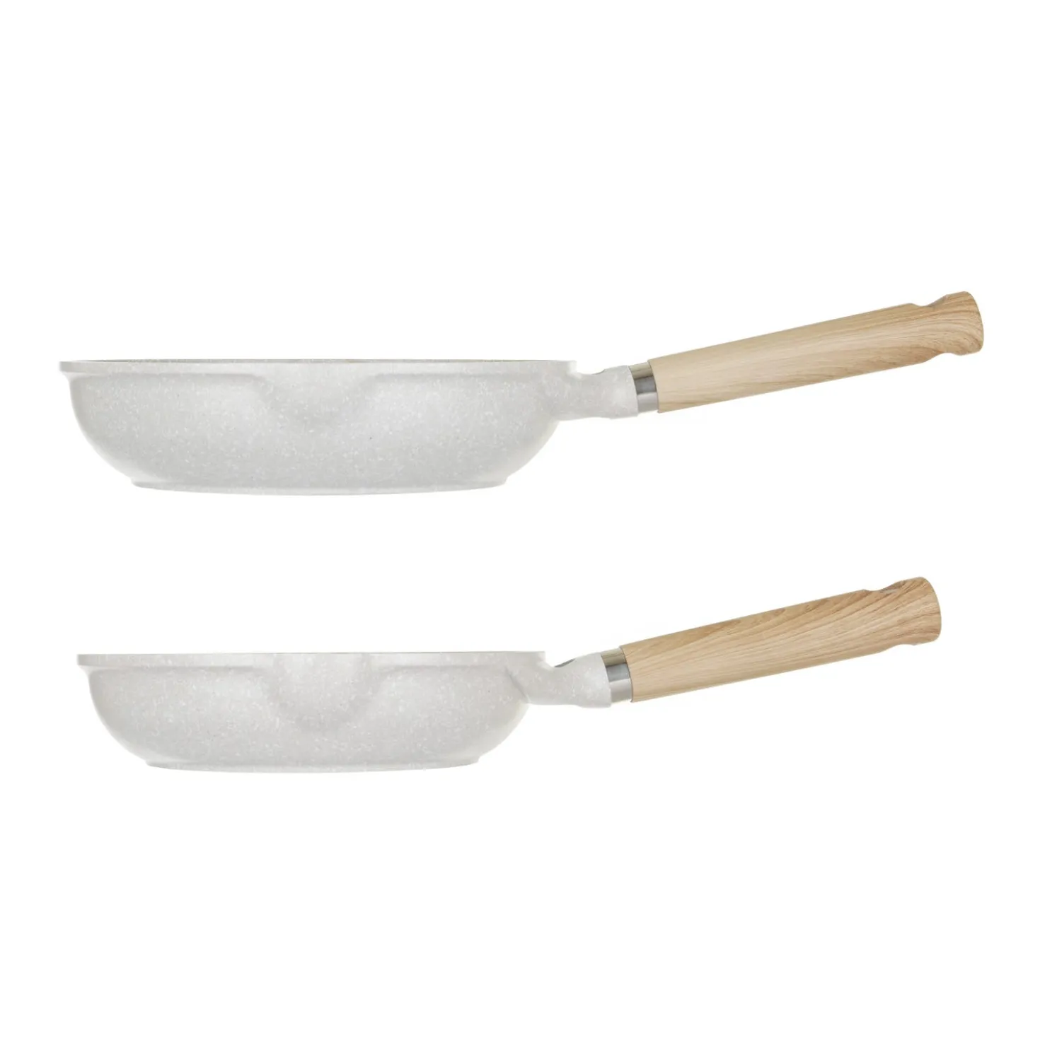 Set 2 padelle 24 e 28 cm bianche Belly Cosy