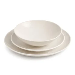 Set 3 piatti ceramica fiori posto tavola
