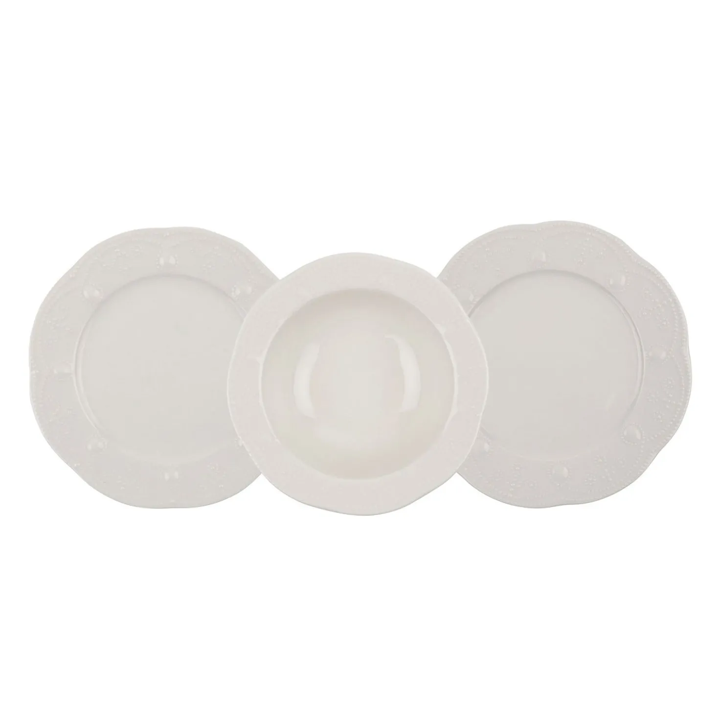 Set 24 piatti Fly crema