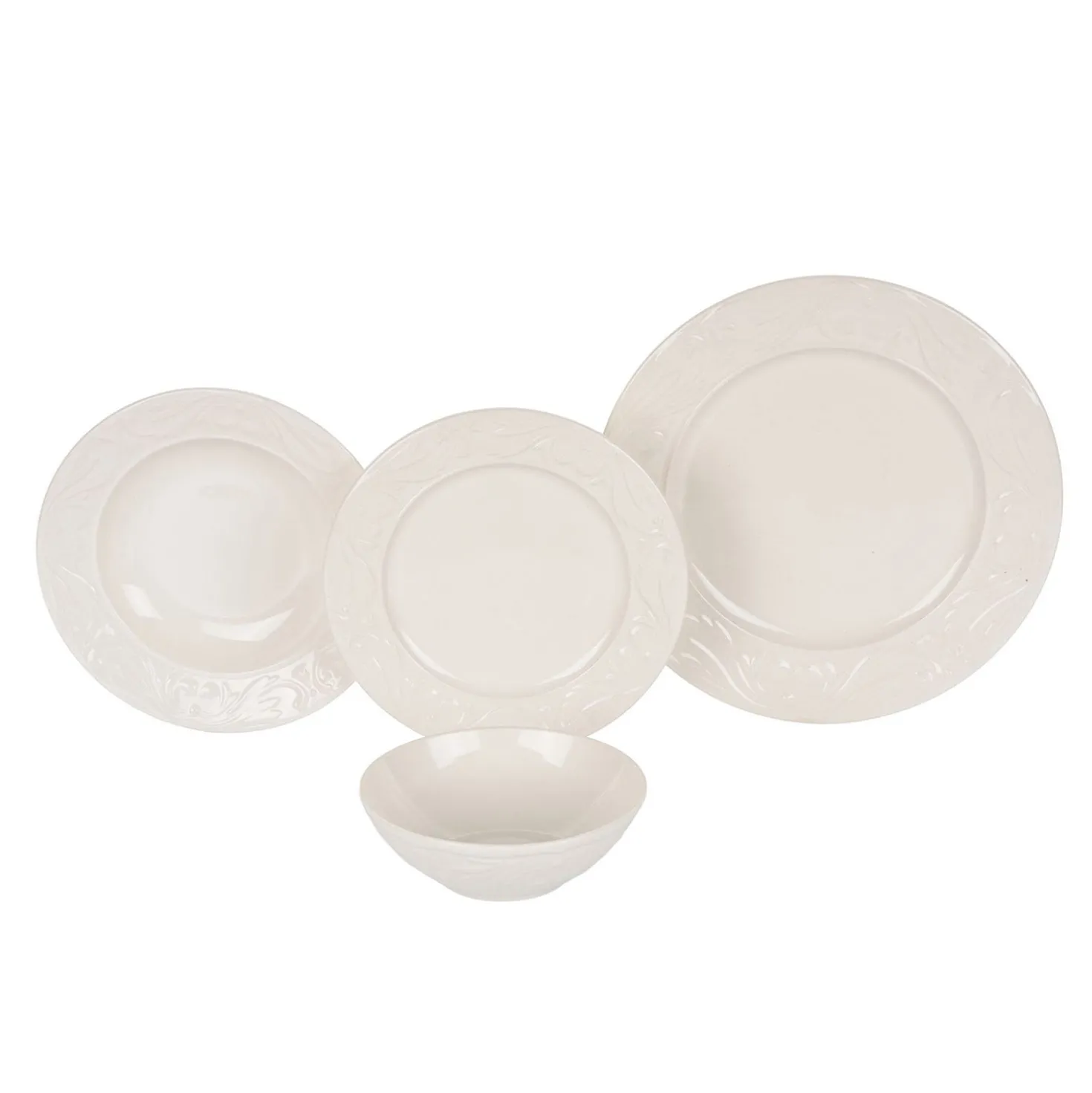 Set 24 piatti Roly crema
