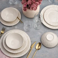 Set 24 piatti Roly crema