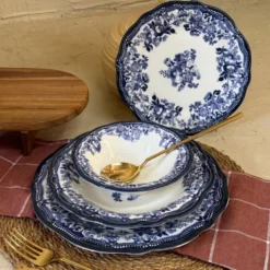 Set 24 piatti Velour blu