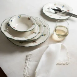 Set 24 piatti vintage rose