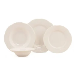 Set 24 piatti white flower