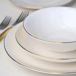 Set 24 piatti white gold