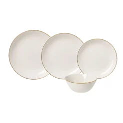 Set 24 piatti white gold
