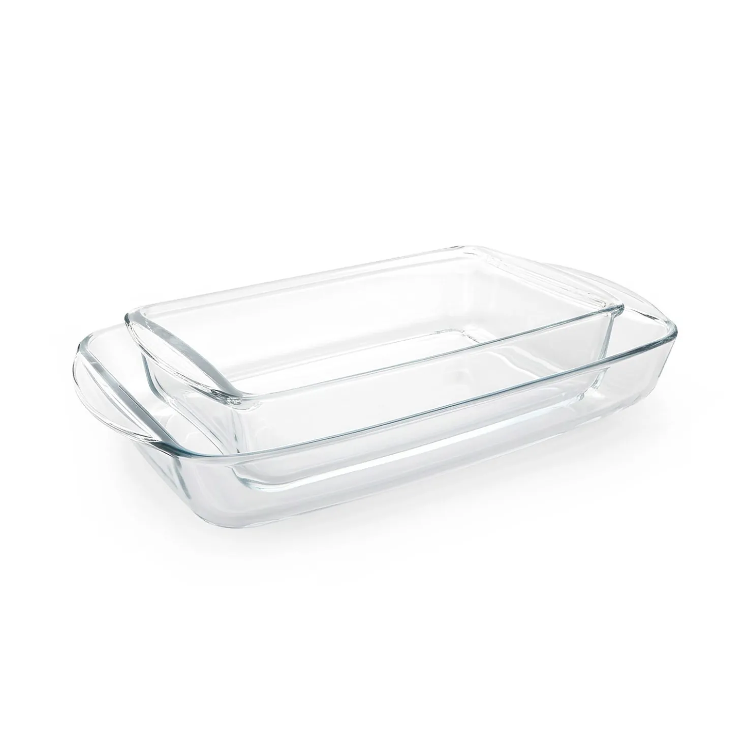 Set 2 pirofile in vetro 33x19 cm e 26x14 cm Pasabahce