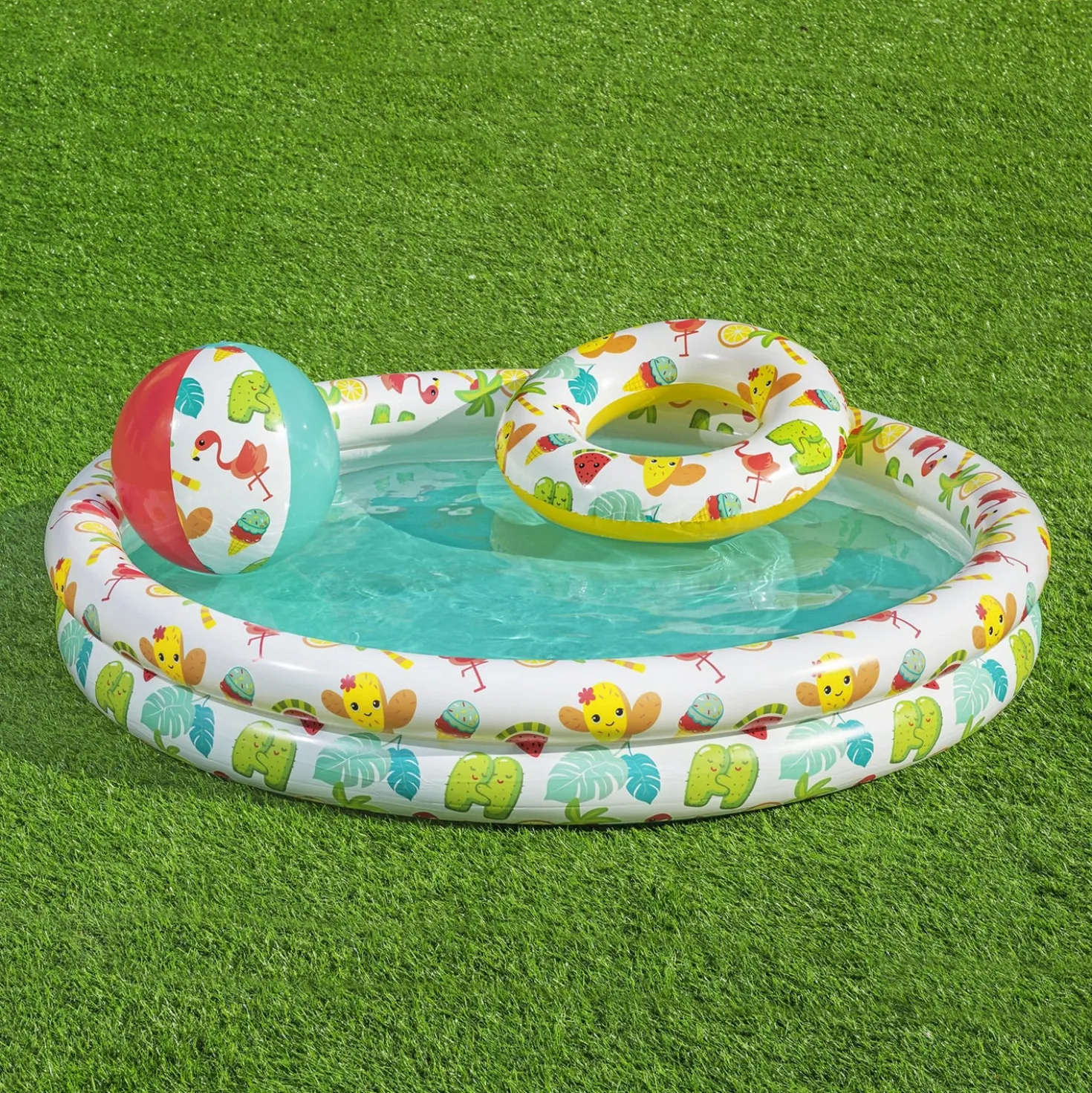 Set piscina gonfiabile, salvagente e pallone per bambini Bestway