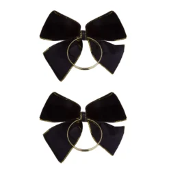 Set 2 portatovaglioli fiocco nero