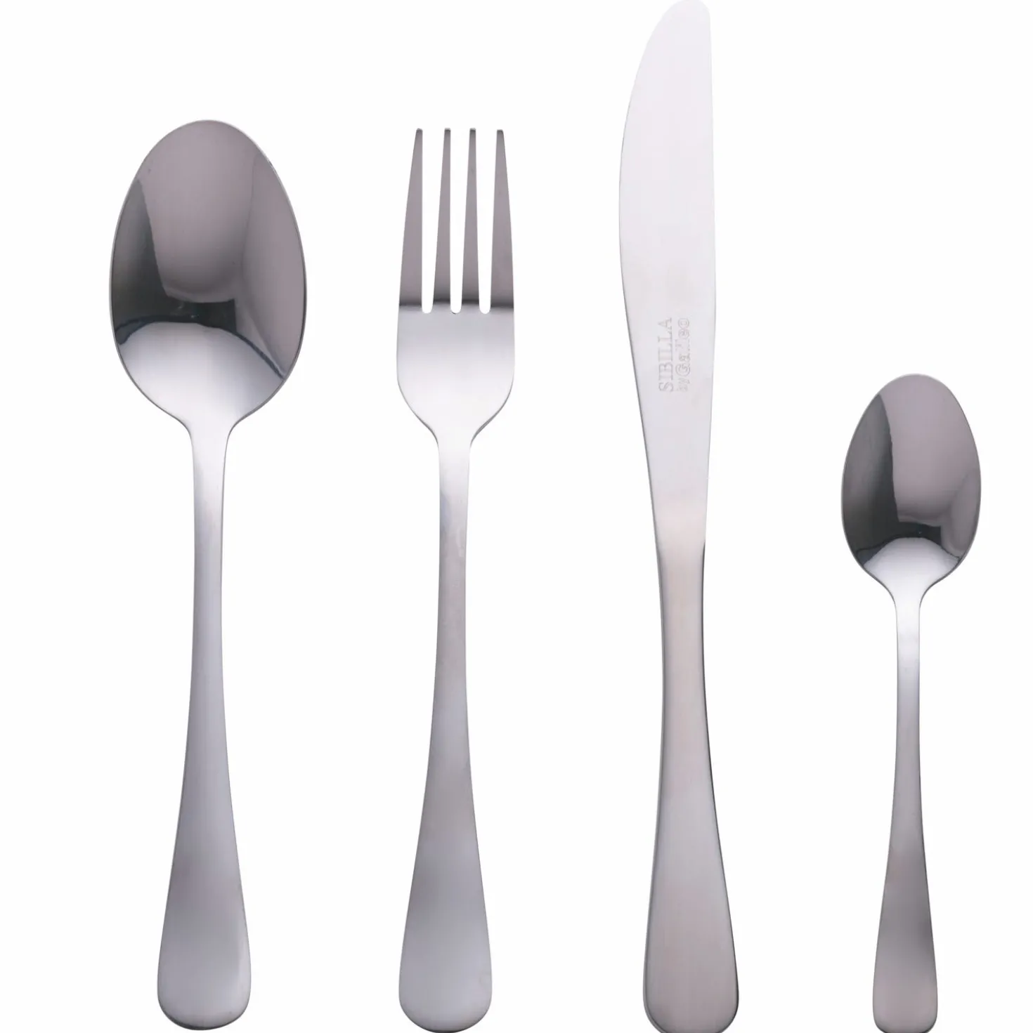 Set 4 posate acciaio lucido 5th Avenue