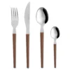 Set 24 posate in acciaio manico legno Diletta