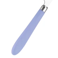 Set 24 posate Smooth in acciaio inox con manico blu chiaro