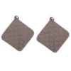 Set 2 presine 18x18 cm tortora in cotone Slub
