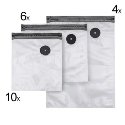 Set 20 sacchetti sottovuoto con cerniera in 3 formati