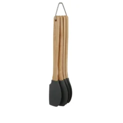 Set 4 spatole da cucina silicone con manco legno Baker's Secret