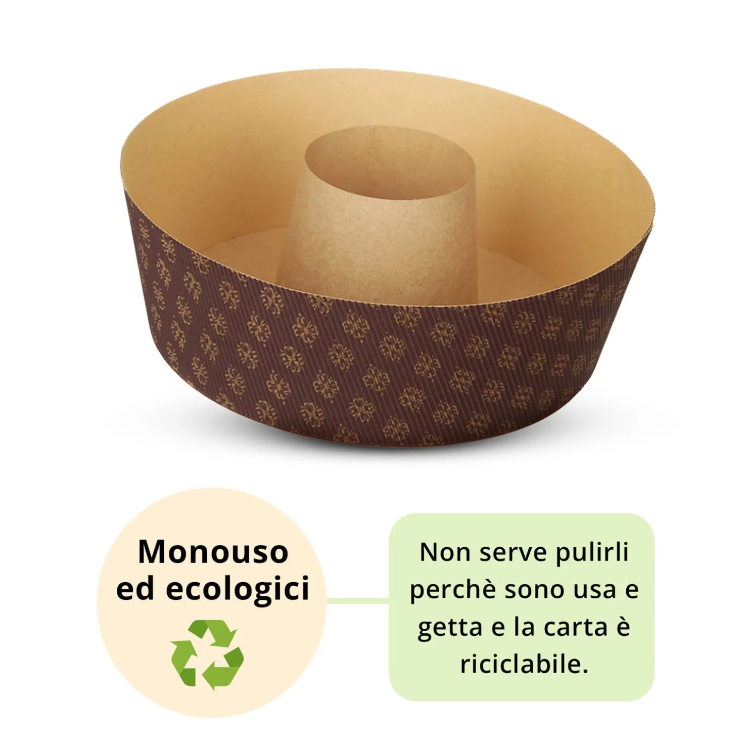 Set 6 stampi ciambella in carta 22 cm Fatto in casa da Benedetta