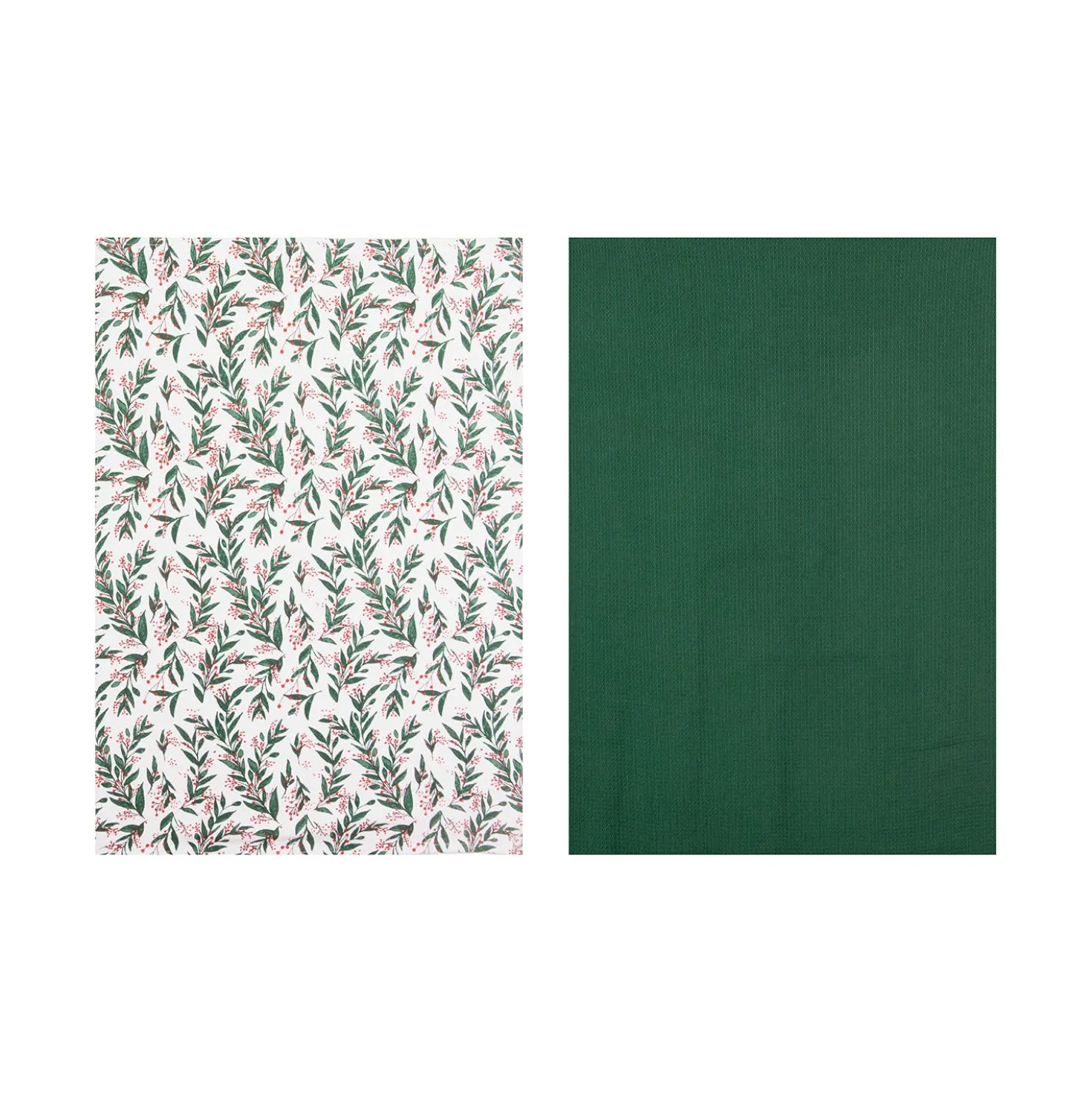 Set 2 strofinacci 50x70 cm verde e agrifoglio