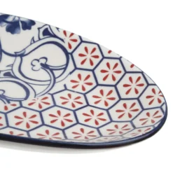 Set sushi 3 pezzi con decori blu e rossi Sushiko