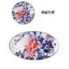 Set sushi 3 pezzi con decori rossi, bianchi, blu Sushiko