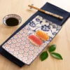 Set sushi 3 pezzi piattino rettangolare 28 cm blu rosso Sushiko