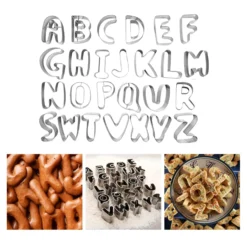 Set 26 tagliabiscotti lettere acciaio Baker's Secret