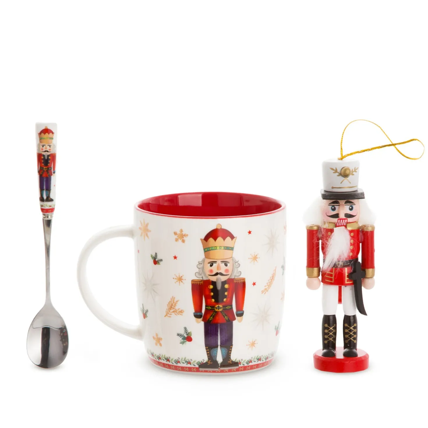 Set tazza, cucchiaino e Schiaccianoci soldato rosso