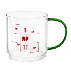 Set 4 tazze 450 ml in vetro Games Love