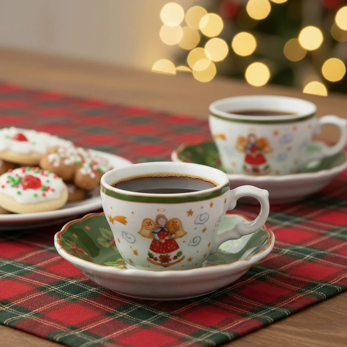 Set tazzine caffè angioletto in porcellana, 2 pezzi