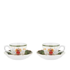 Set tazzine caffè angioletto in porcellana, 2 pezzi