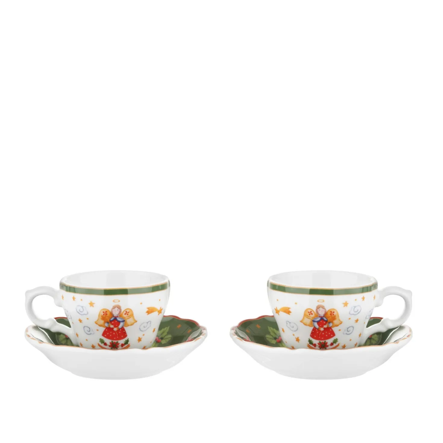 Set tazzine caffè angioletto in porcellana, 2 pezzi