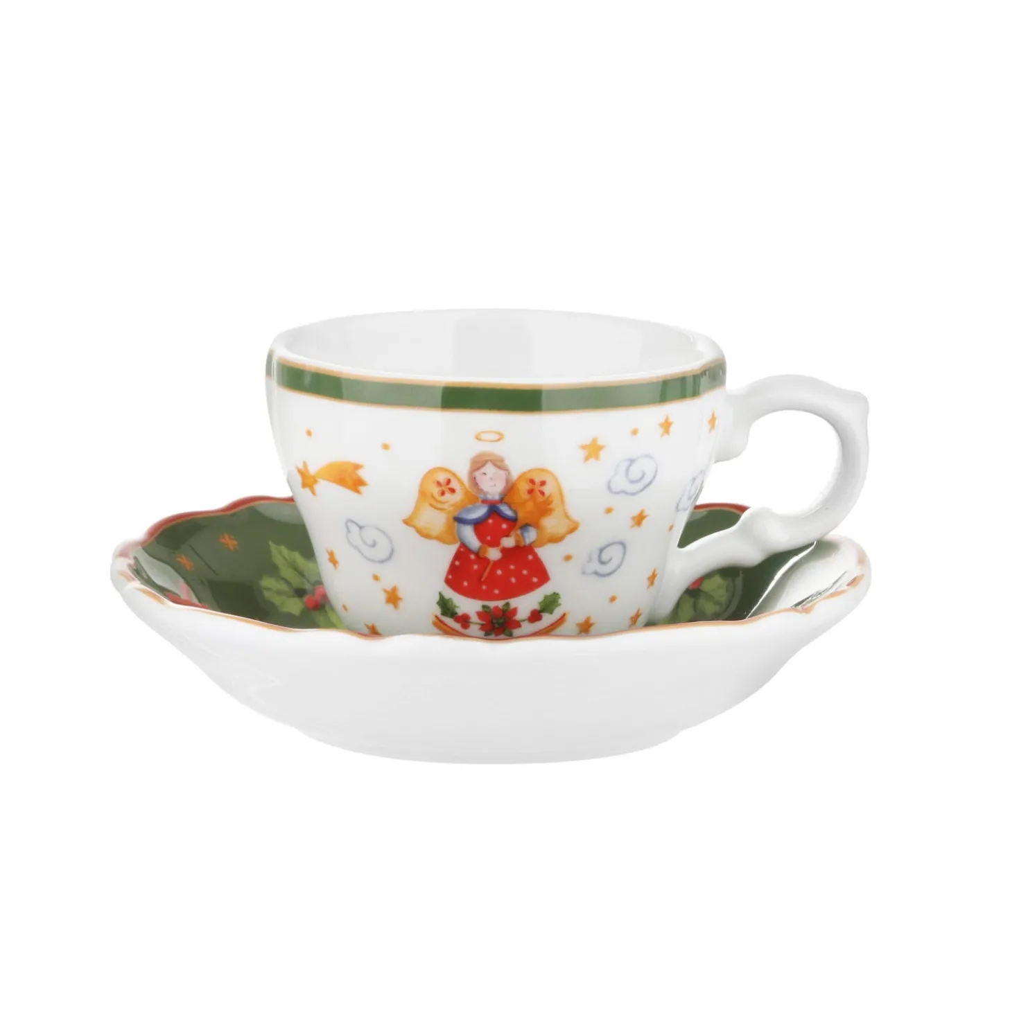 Set tazzine caffè angioletto in porcellana, 2 pezzi