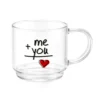 Set 4 tazzine 100 ml in vetro Love up