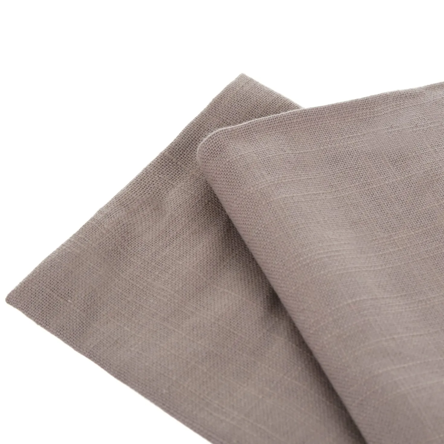 Set 2 tovaglioli cotone tortora 42x42 cm Slub