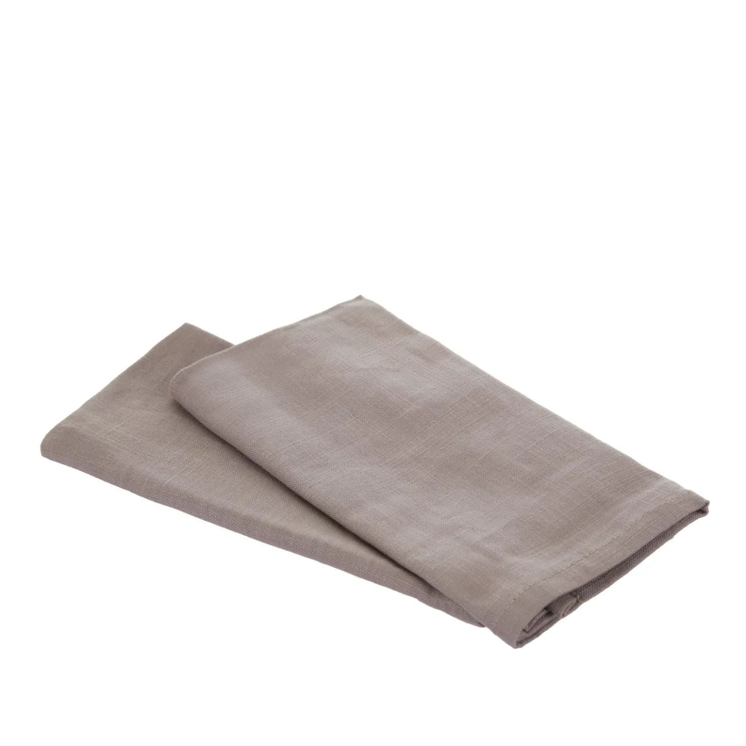 Set 2 tovaglioli cotone tortora 42x42 cm Slub