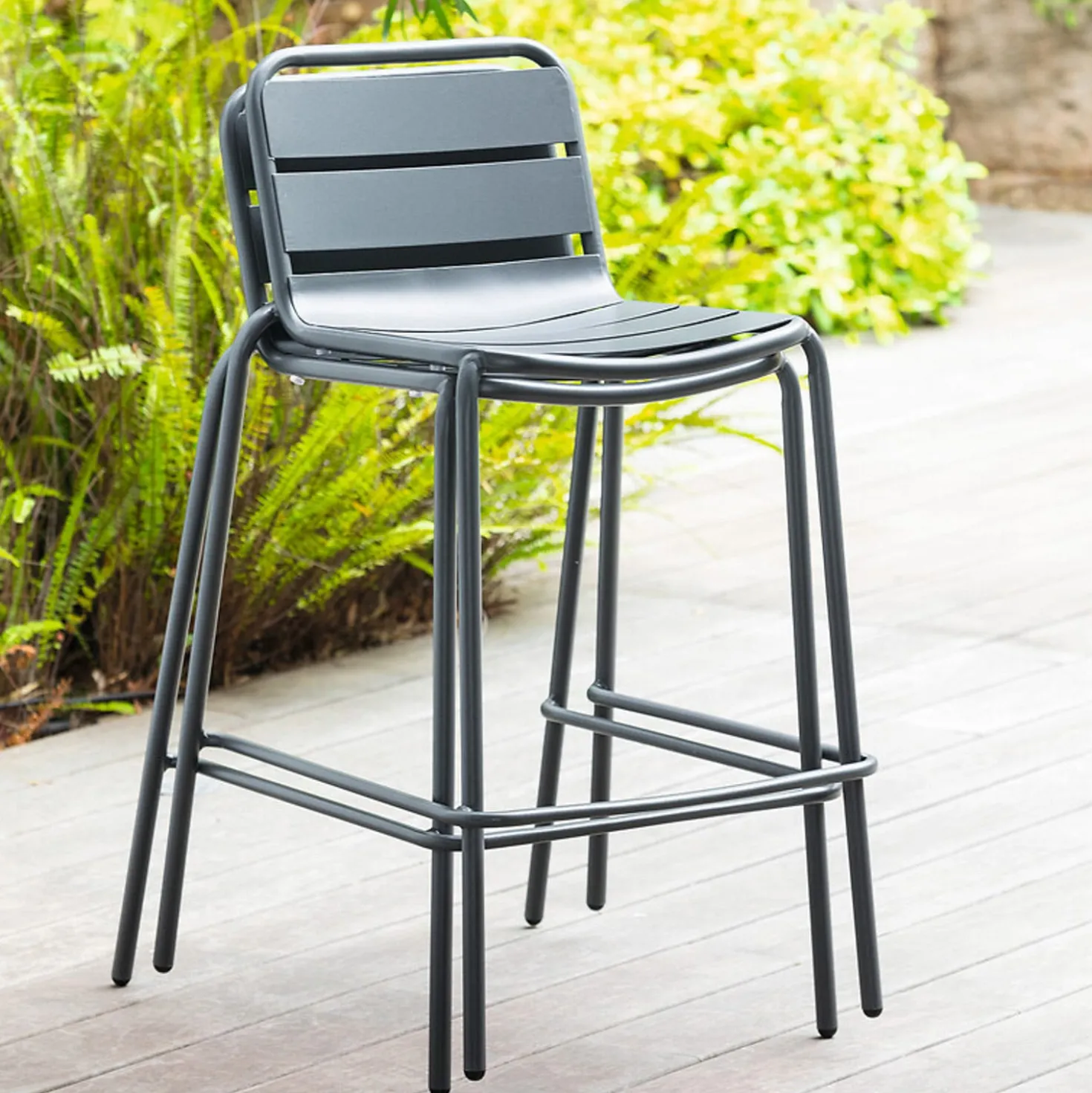 Sgabello bar da giardino Phuket grigio