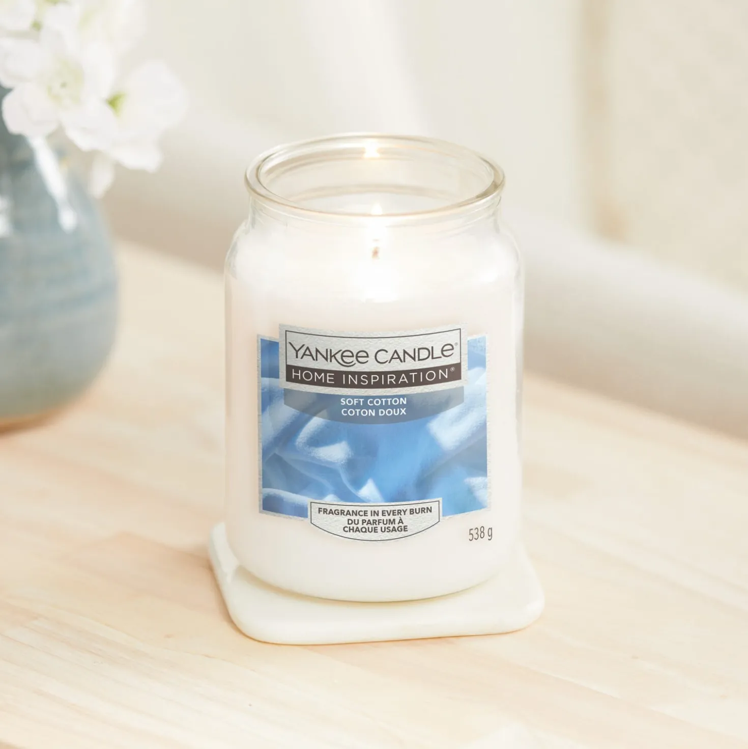 Soft Cotton, candela in giara grande Yankee Candle