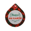 Sottopentola natalizio Peace on earth in ceramica 20x21 cm