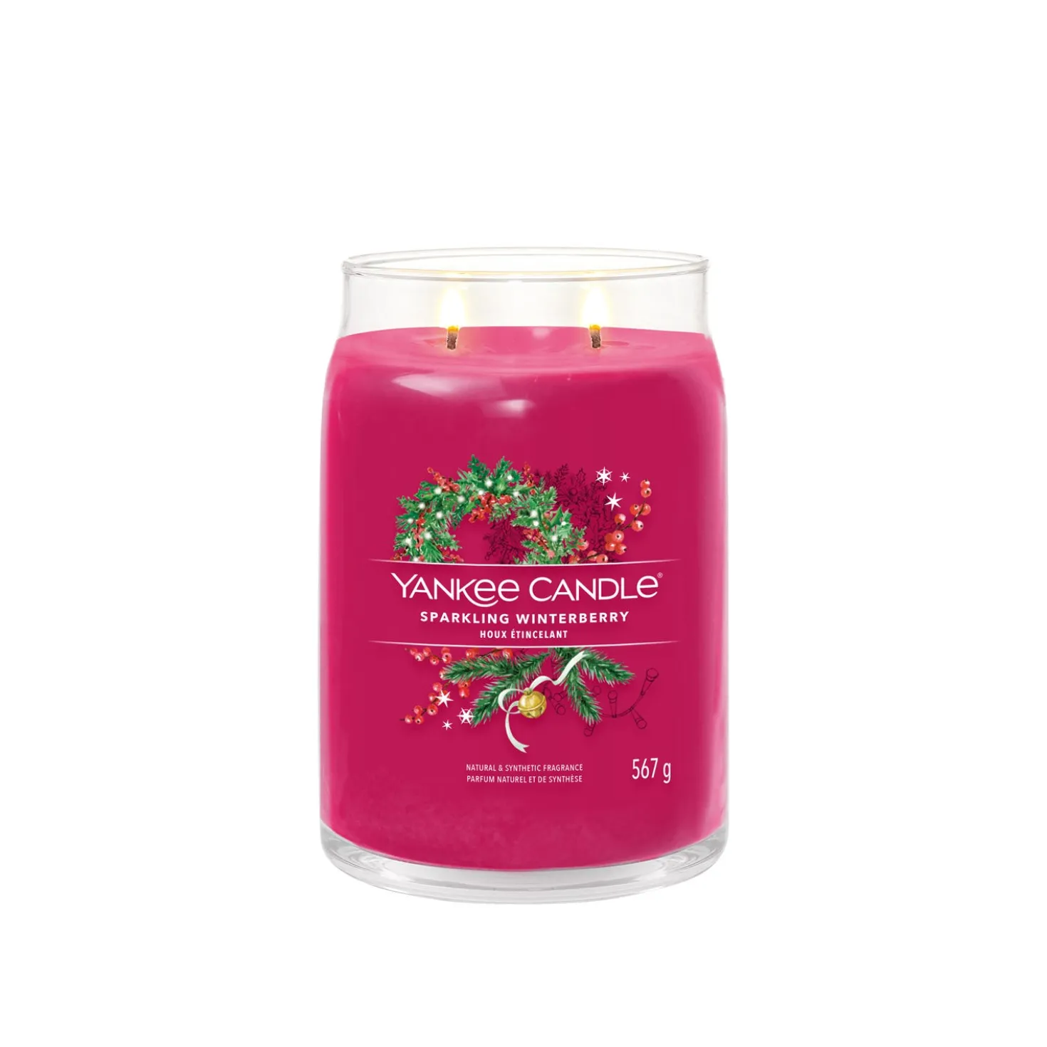 Sparkling Winterberry candela in giara grande Yankee Candle