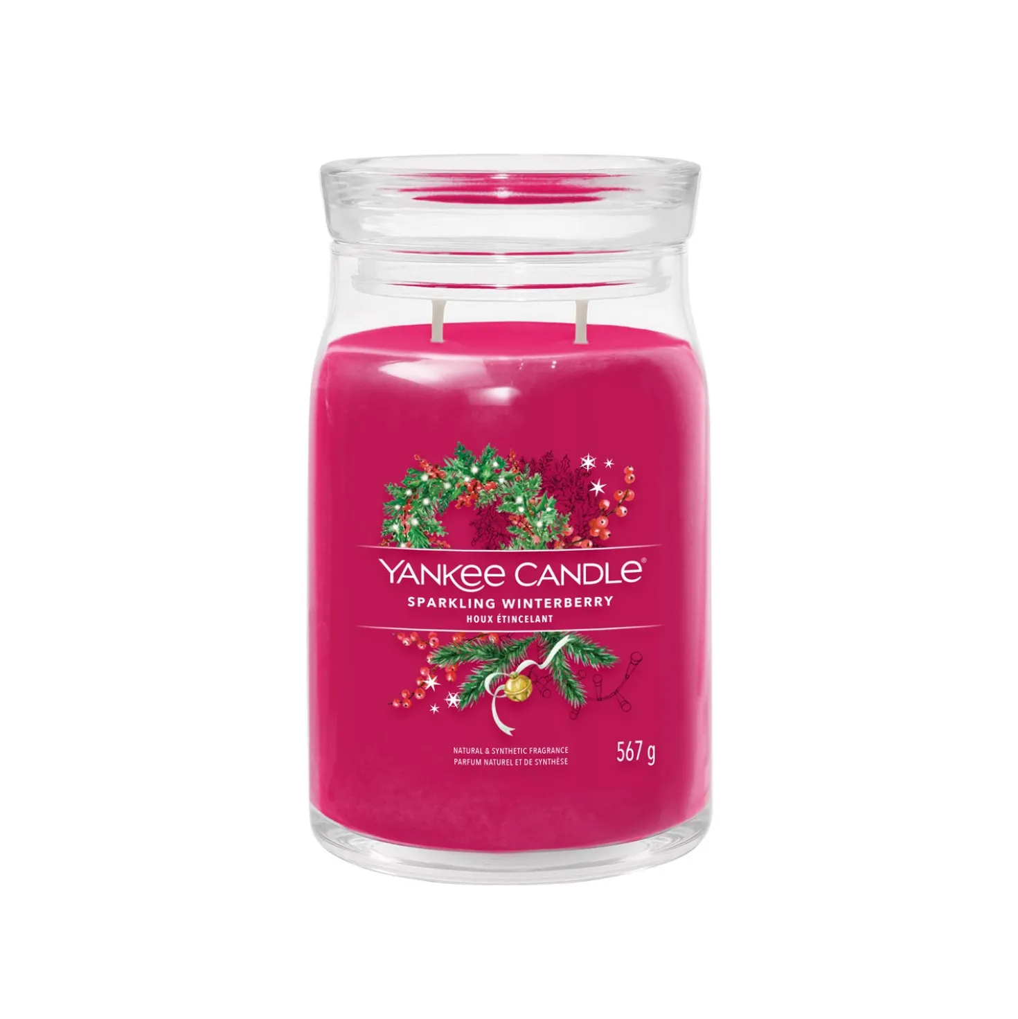 Sparkling Winterberry candela in giara grande Yankee Candle